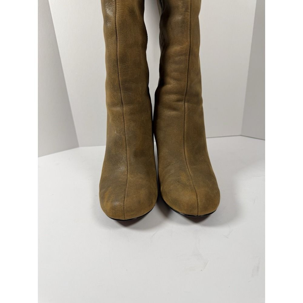 Fossil Tall Leather Riding Boots Brown Zip Classic Knee Western Academia Women 8 - Picture 3 of 16